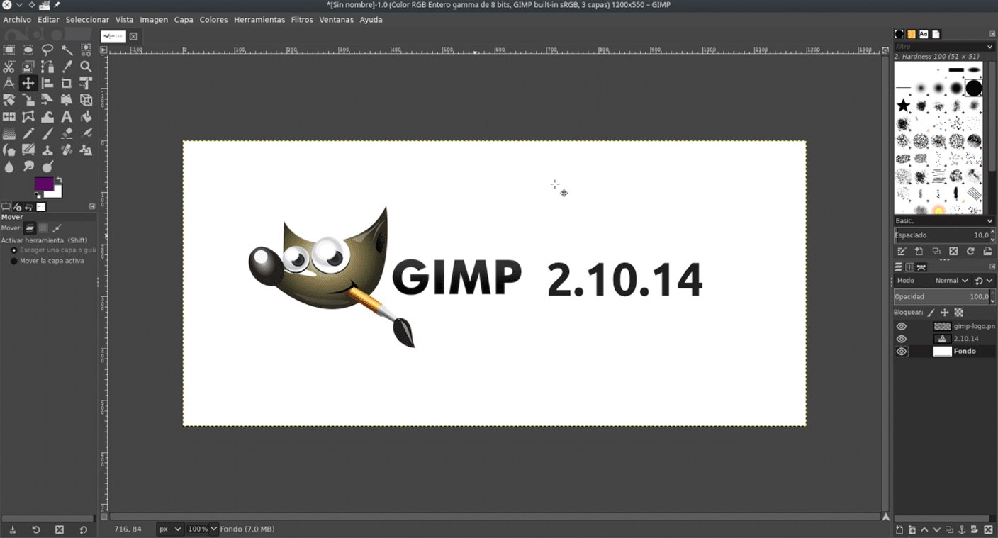 Gimp 2.10 Интерфейс