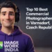 ImageWorkIndia character in a Varnsdorf photography studio wearing a purple hoodie and headphones