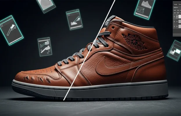 Stop Blurring Leather: How to Remove Shoe Creases in Photoshop While Preserving 100% Texture