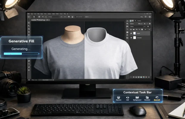 AI Ghost Mannequin Workflow: Photoshop Generative Fill