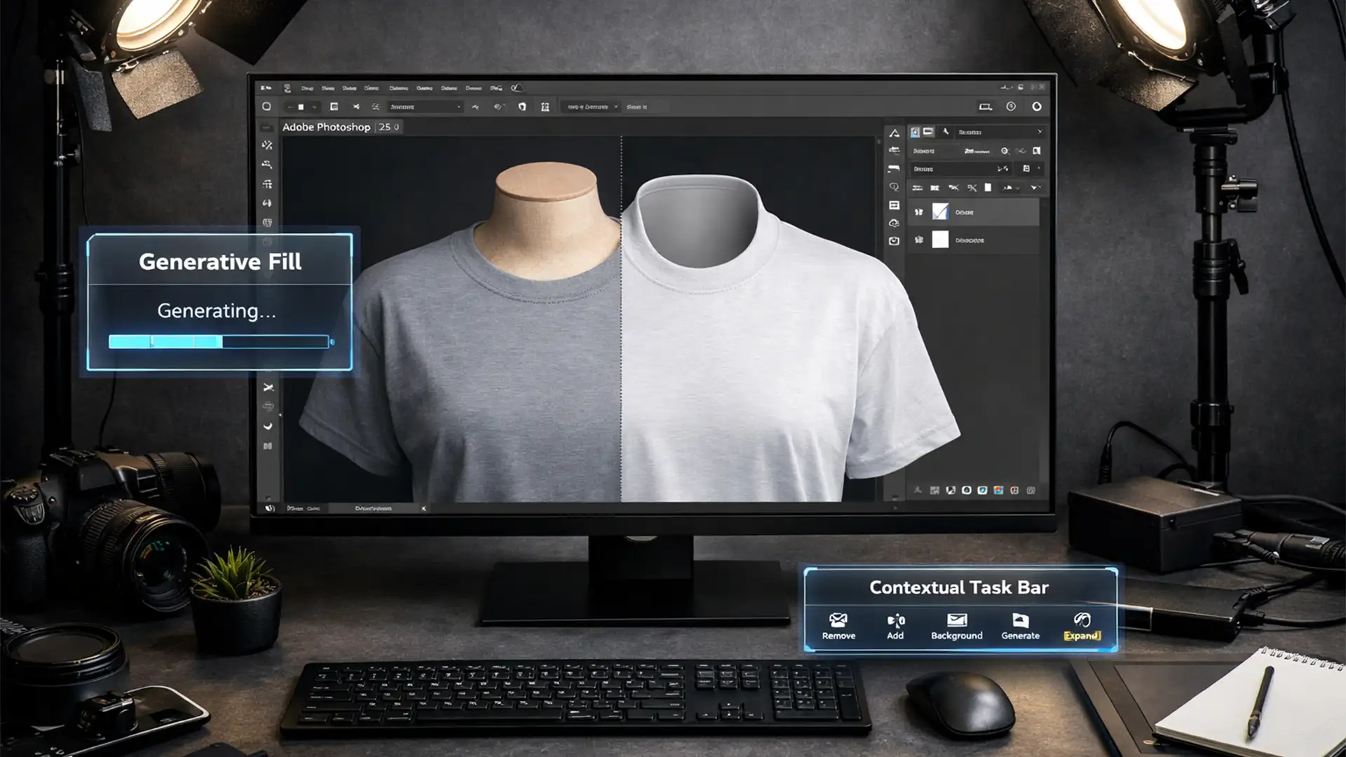 AI Ghost Mannequin Workflow: Photoshop Generative Fill