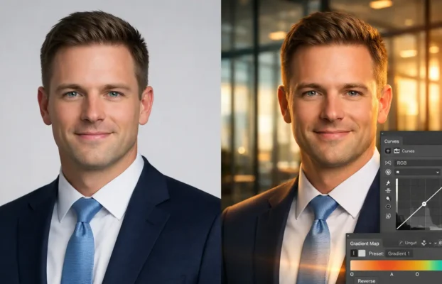 How to Match Real Headshot Lighting to AI-Generated Office Backgrounds