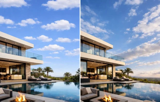 Fix AI Real Estate Sky Replacement Perspective Errors