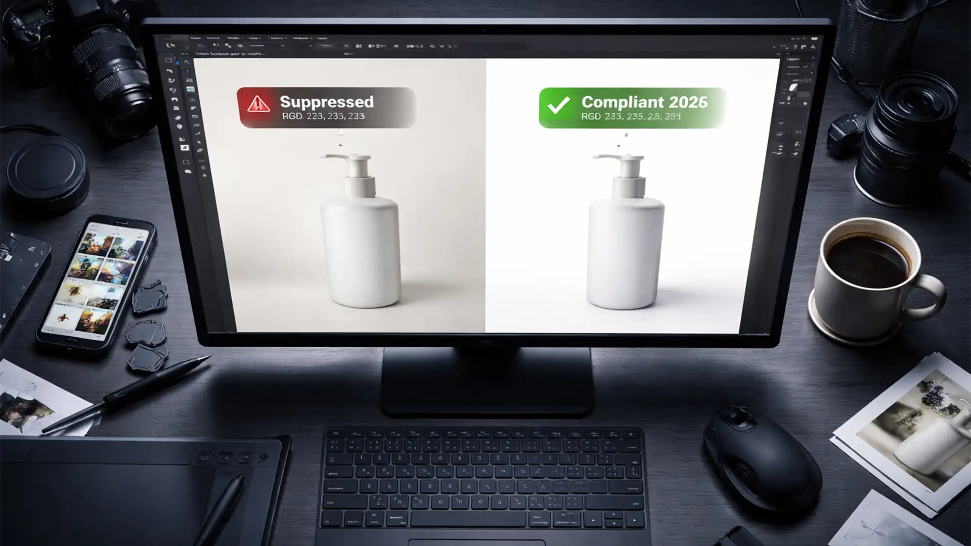 Amazon 2026 Image Standards: Perfect RGB 255 Backgrounds