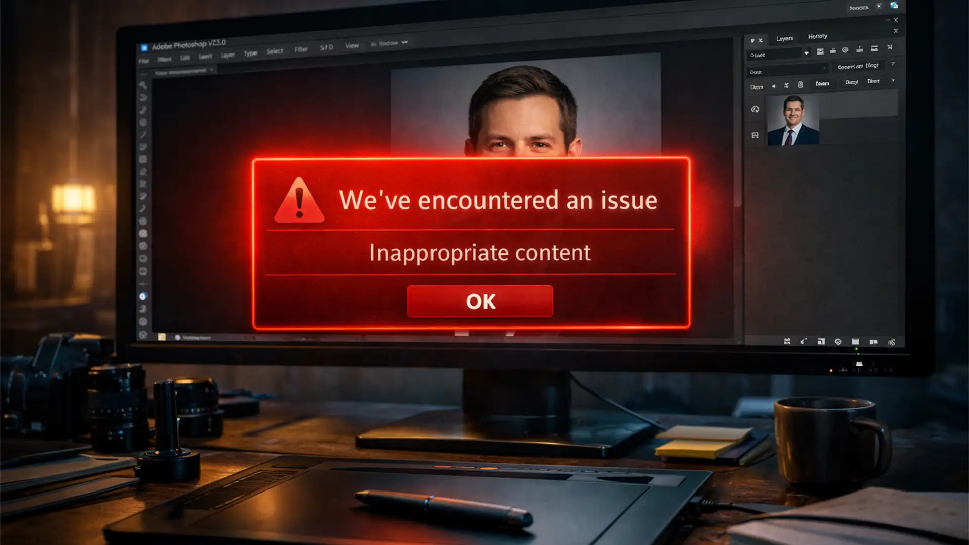Bypass Generative Fill Inappropriate Content for Headshots