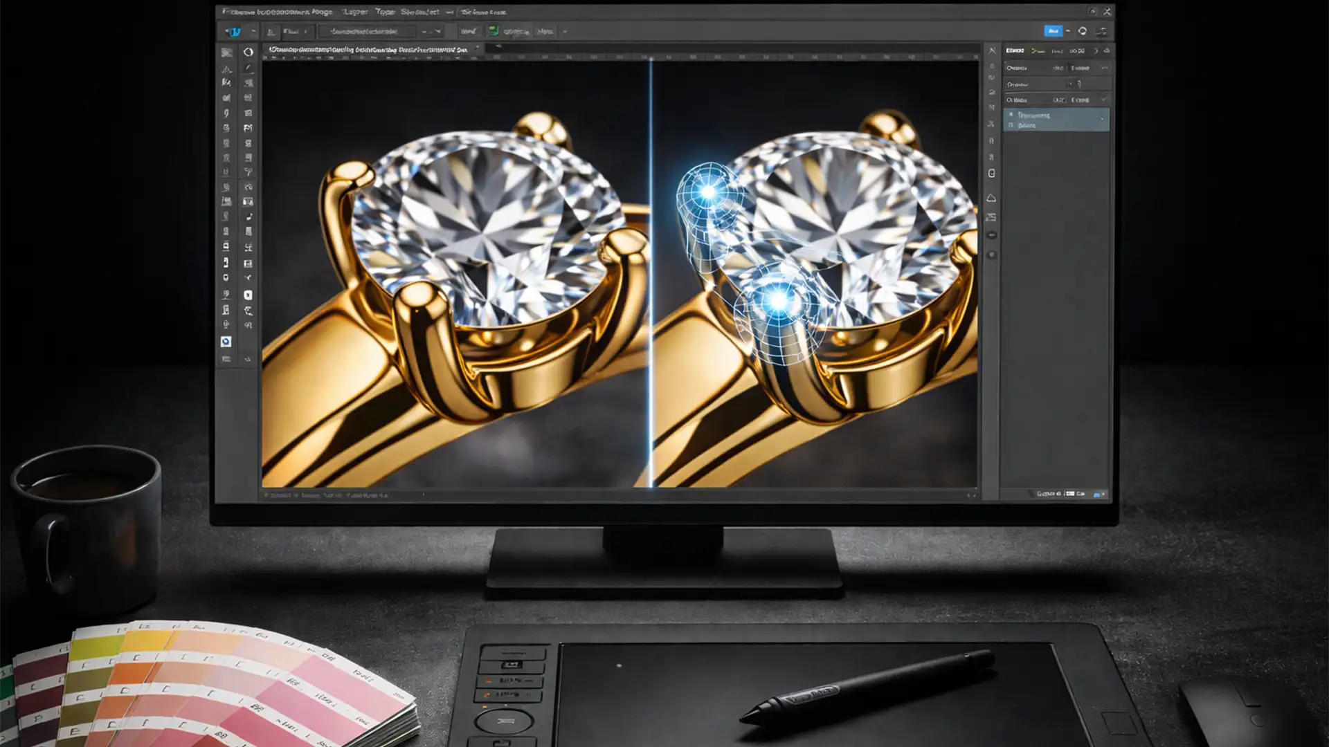 Fix Asymmetrical Jewelry Prongs in Photoshop