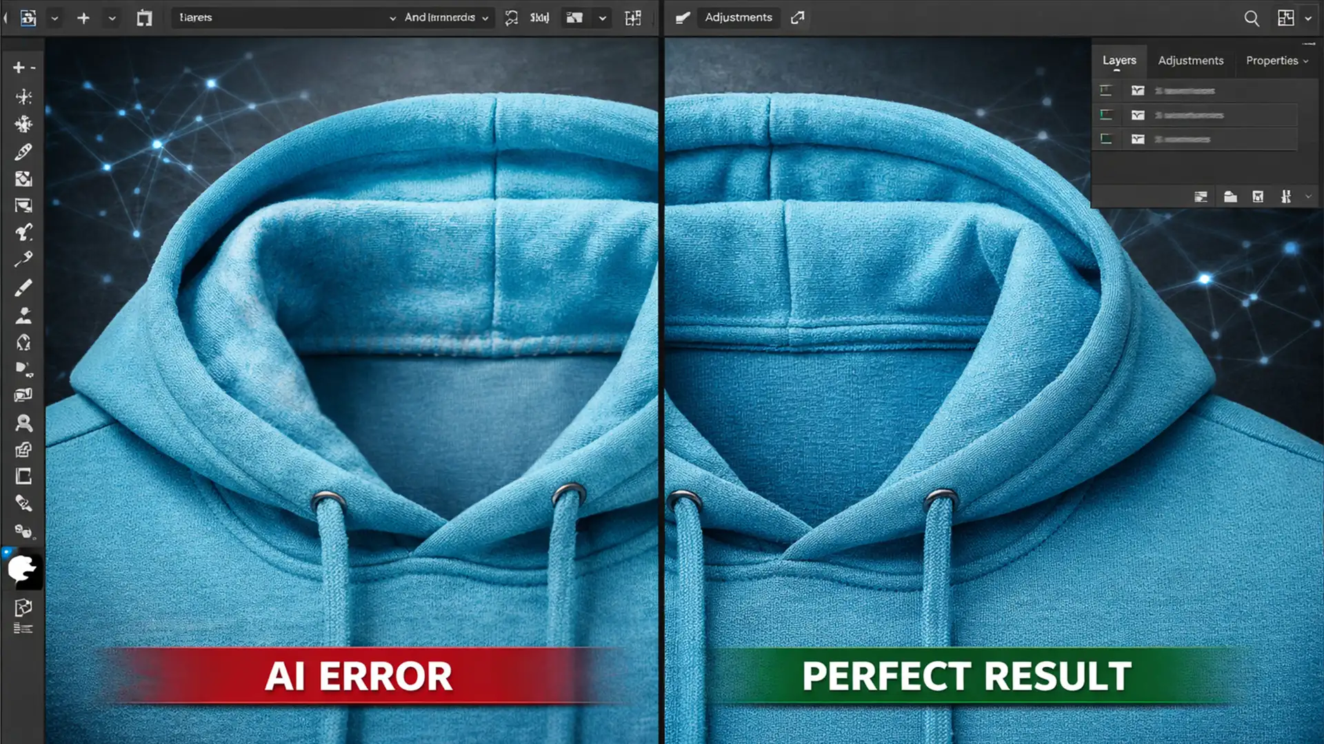 How to Fix AI Texture Mismatches in Ghost Mannequin Neck Joins