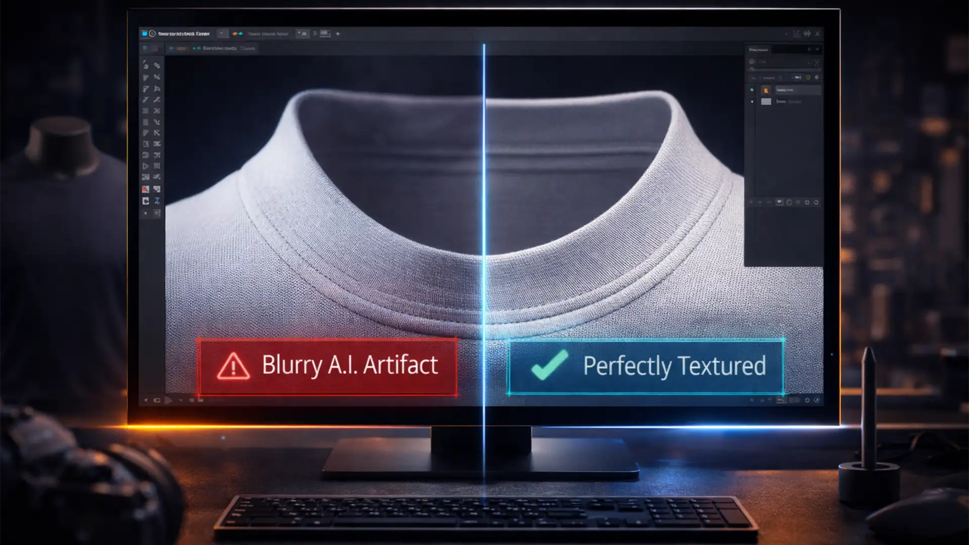 Photoshop 2025 Generative Fill is Blurry: Fixing AI Artifacts in Your Ghost Mannequin Workflow