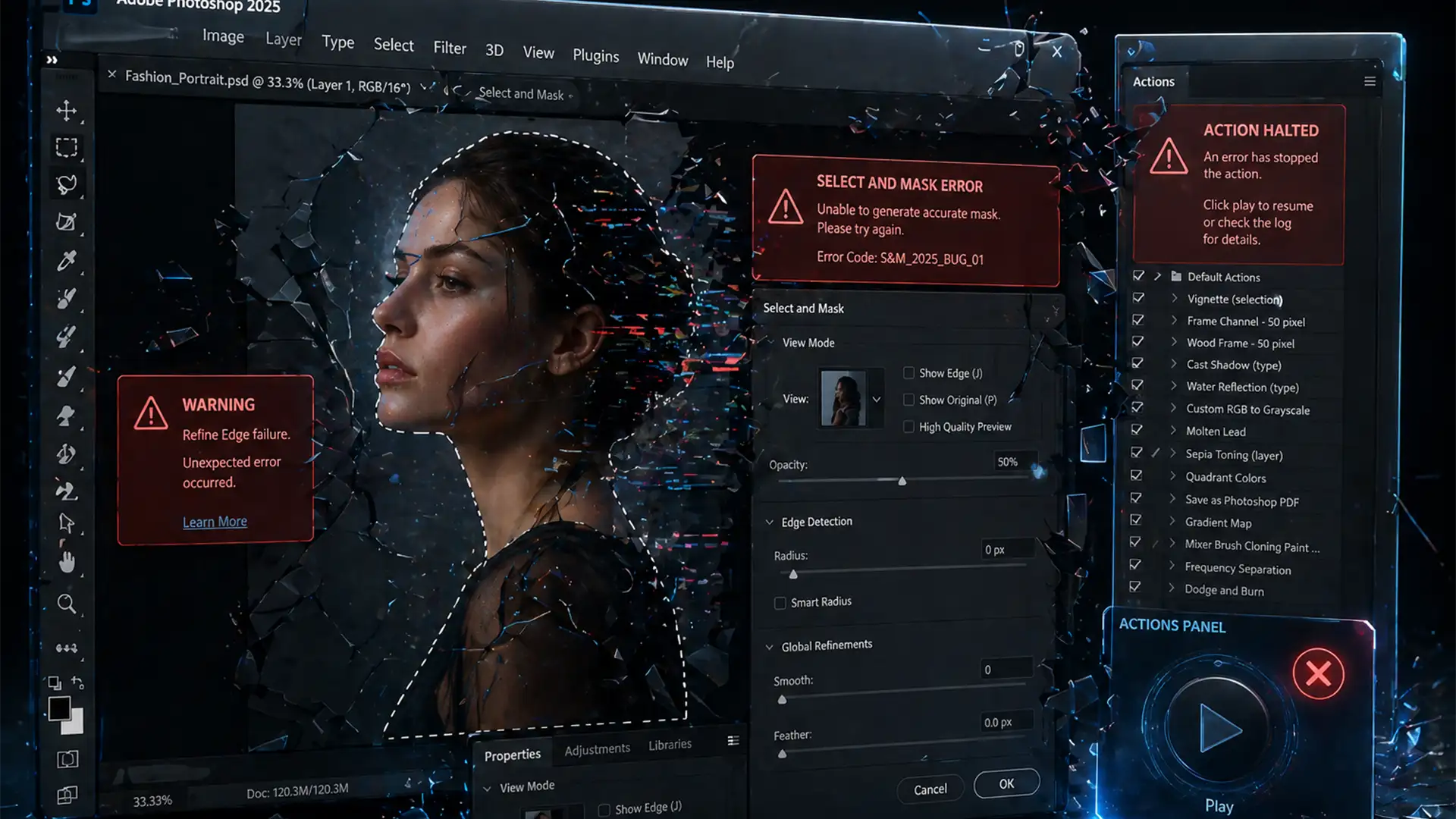 Fixing the ‘Select and Mask’ Batch Action Bug in Photoshop 2025