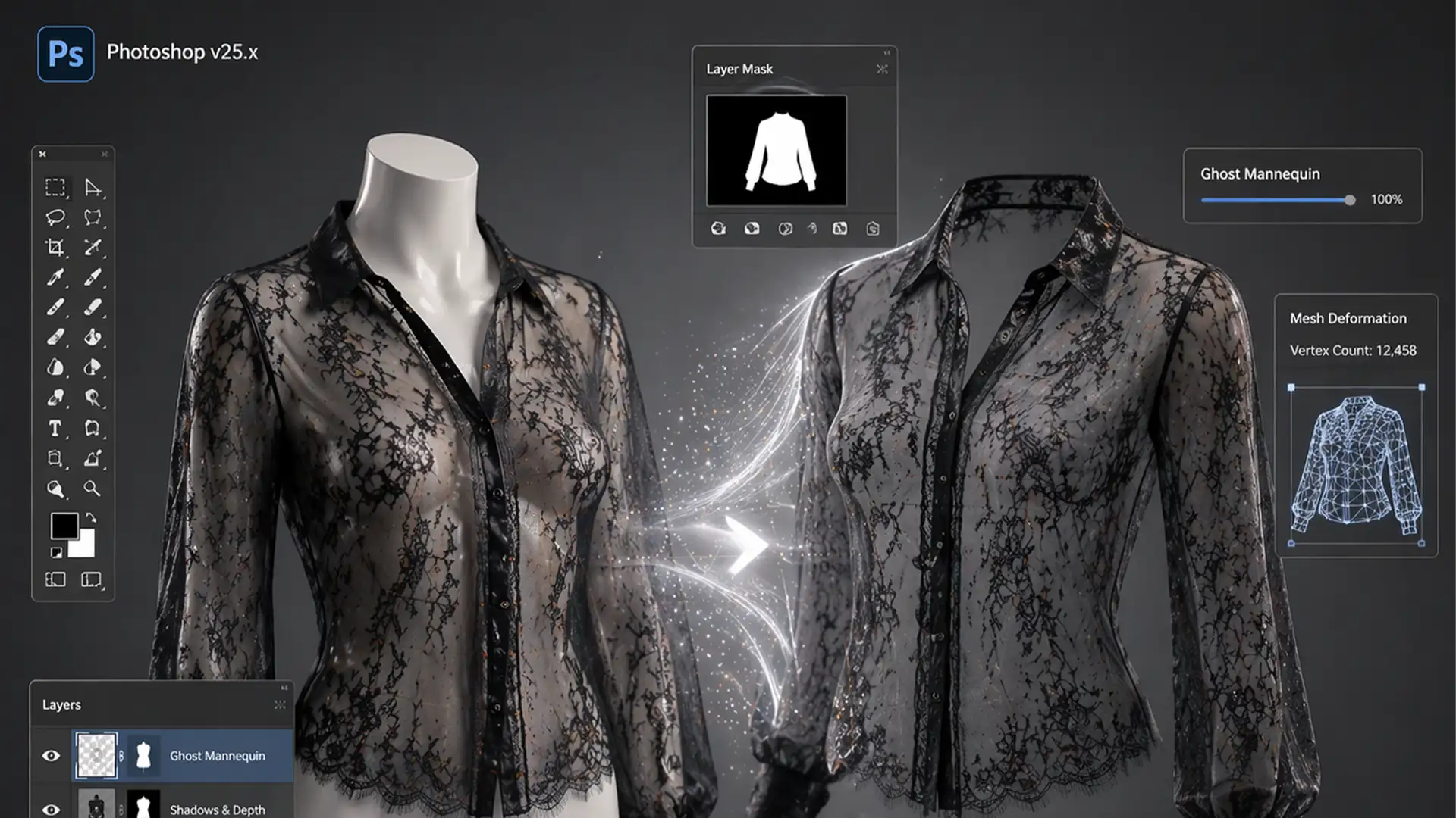 Mastering Ghost Mannequin for Sheer & Mesh Fabrics