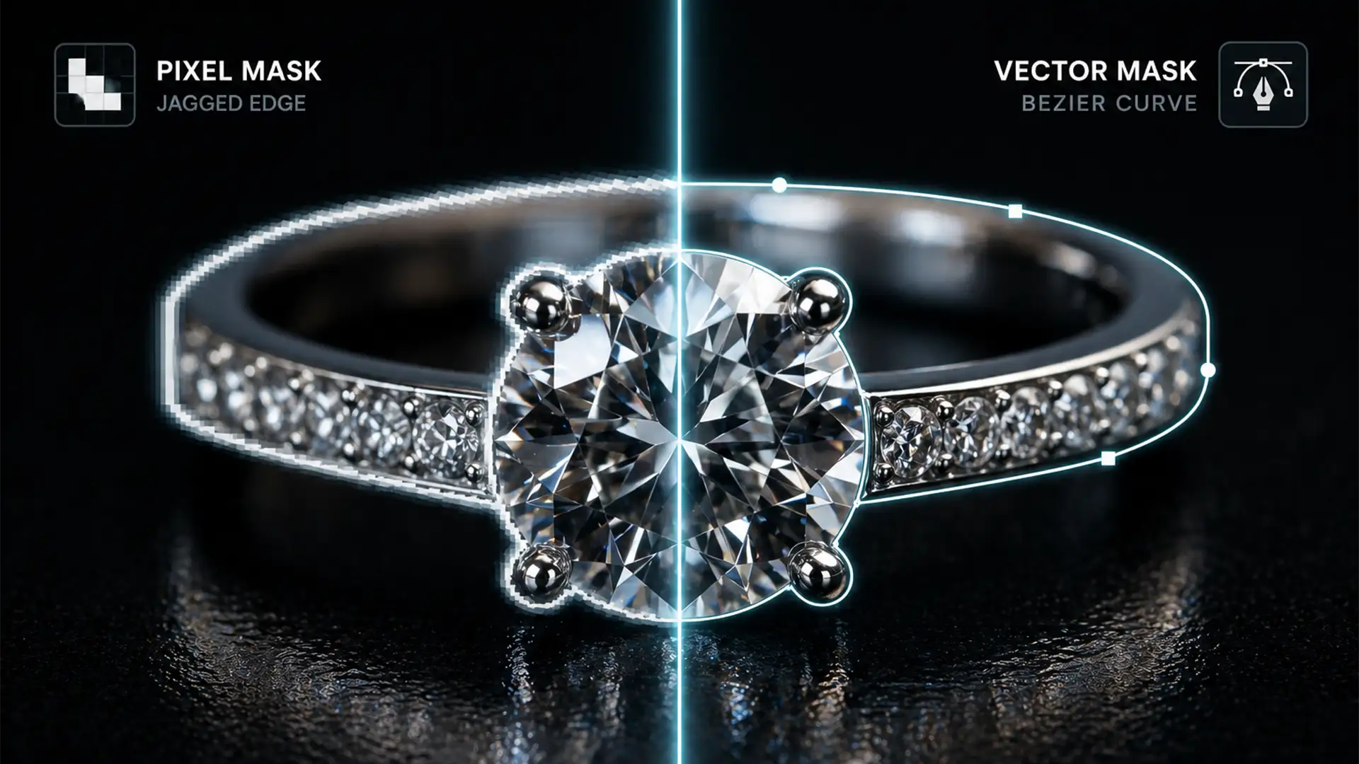 Layer Mask vs Vector Mask for Jewelry Retouching