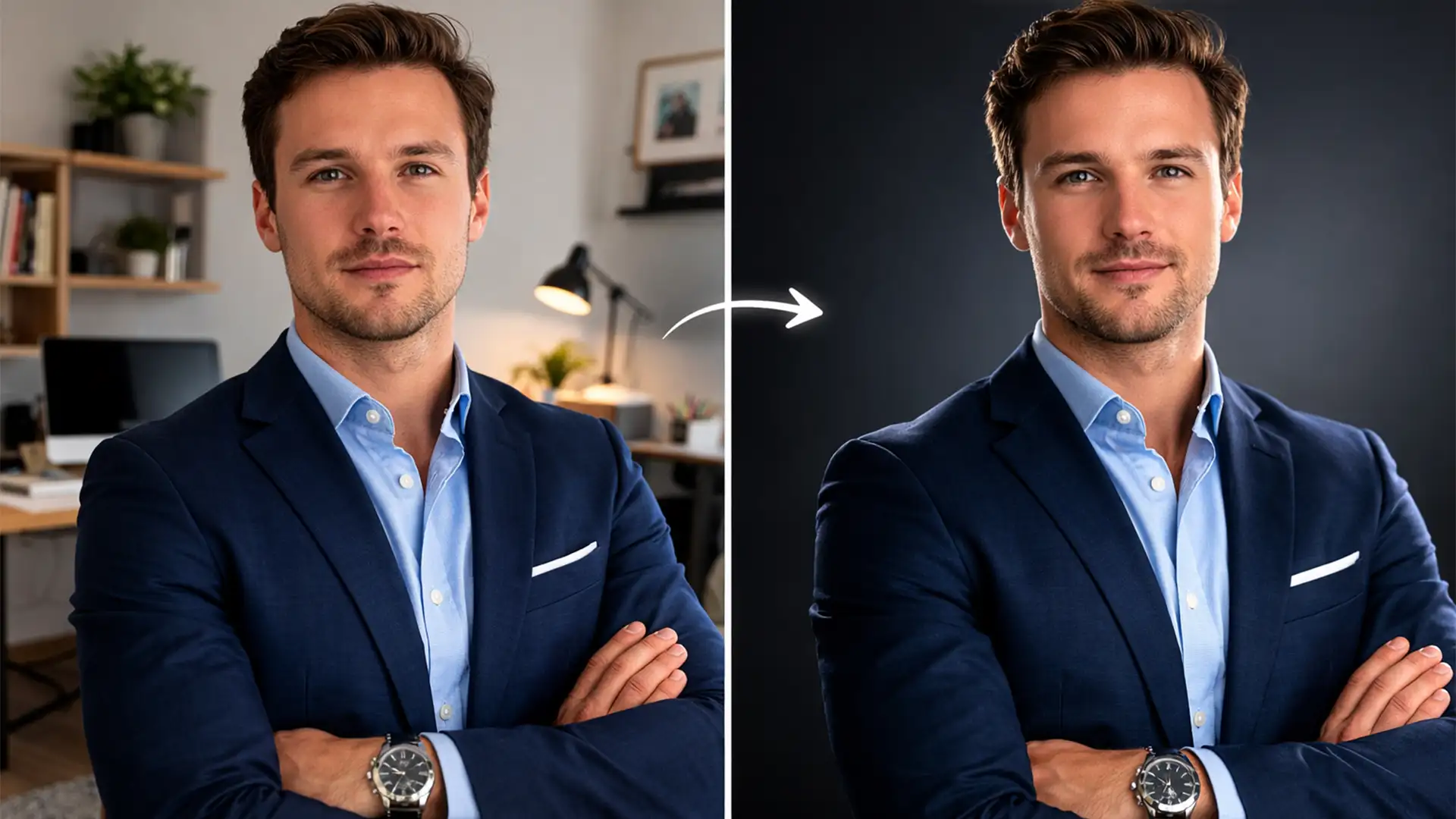 Match Home Headshots to Corporate Studio Backgrounds