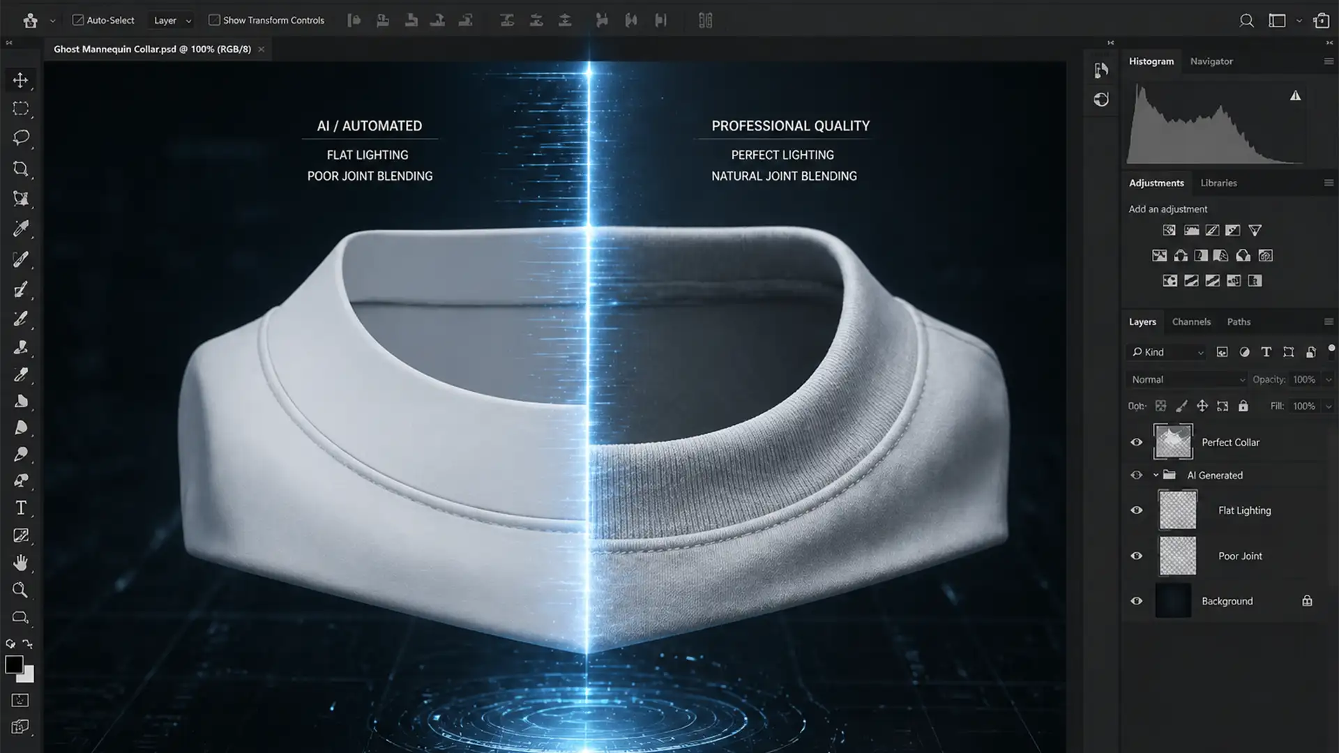 Seamless Neck Joints: Fix Lighting Mismatches in Photoshop