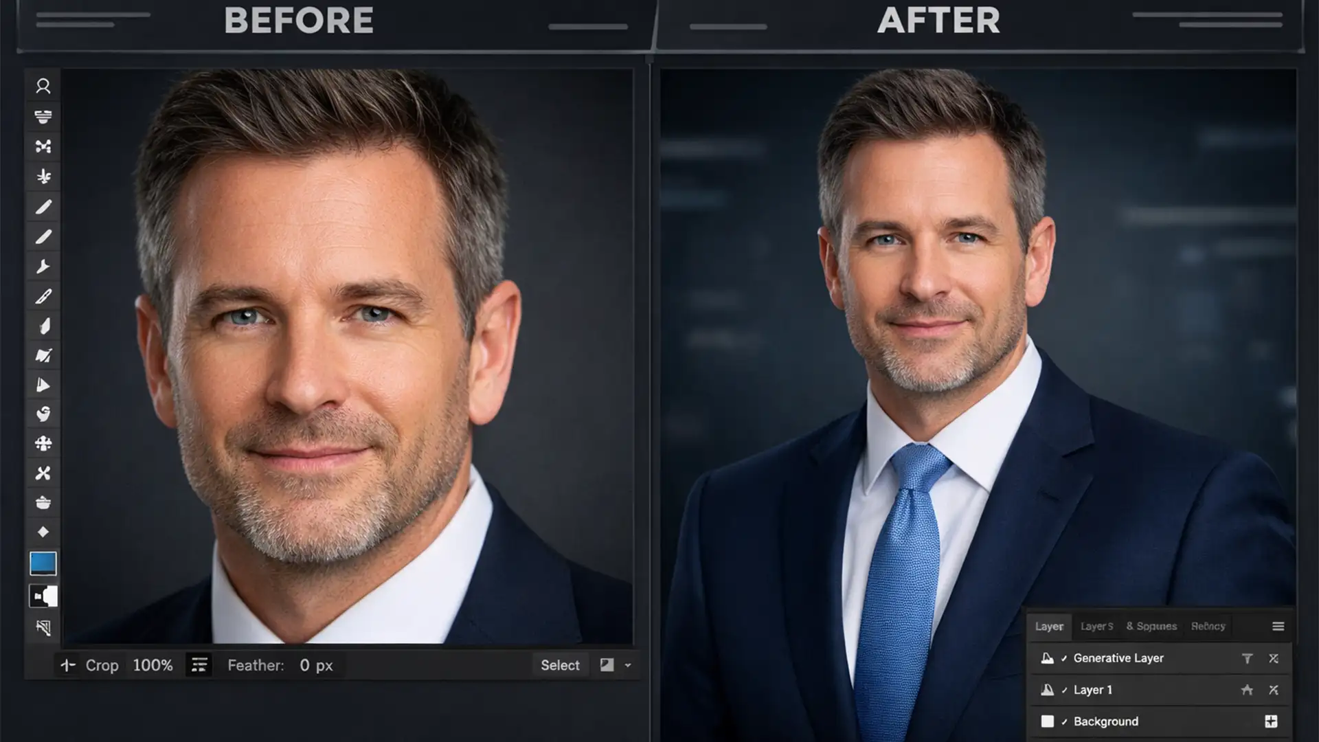 Seamless Expansion: Fixing Distorted Shoulders in Headshots via Generative Fill