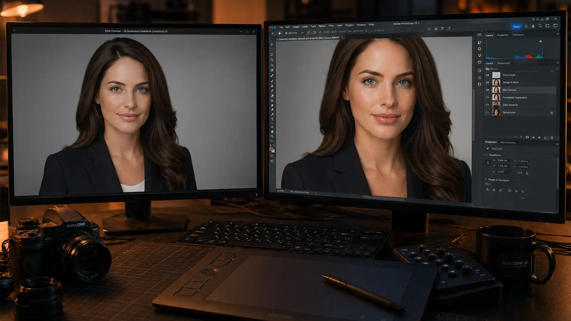 Fix Fake AI Headshots: Pro Retouching for a Human Touch