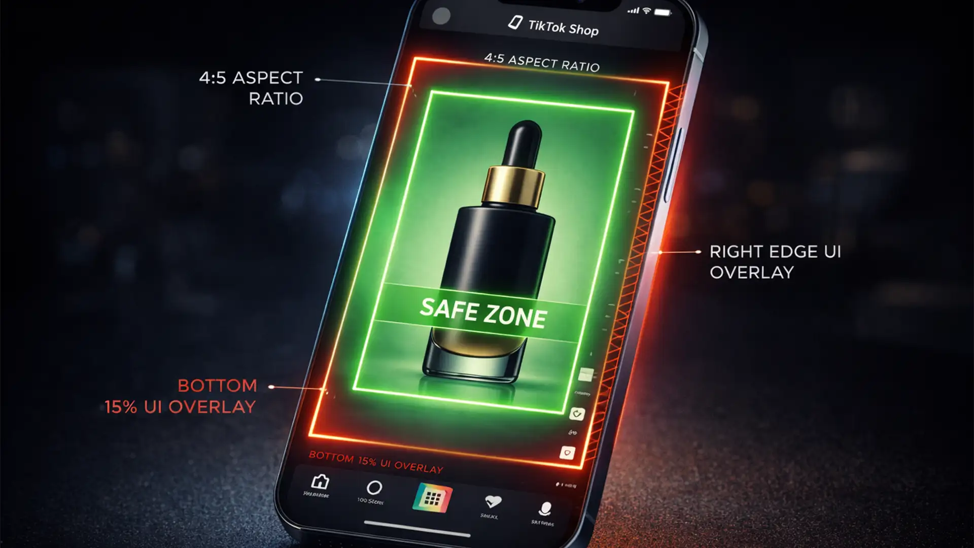 TikTok Shop 4:5 Image Safe Zones for Max CTR