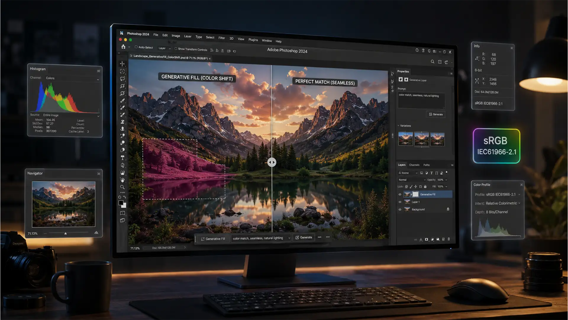 How to Fix Photoshop Generative Fill Color & Tint Mismatches (2025 Guide)