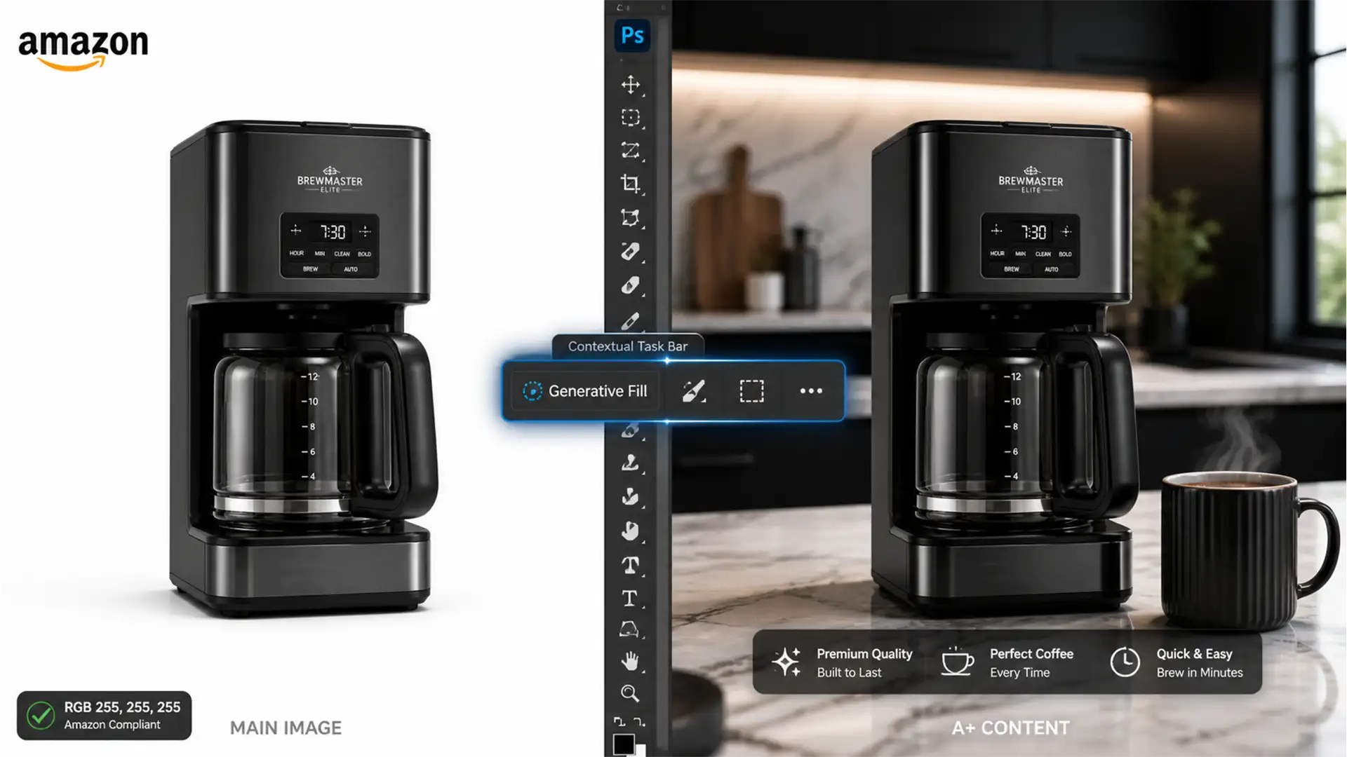 Using Photoshop Generative Fill for Amazon: 2024 Compliance