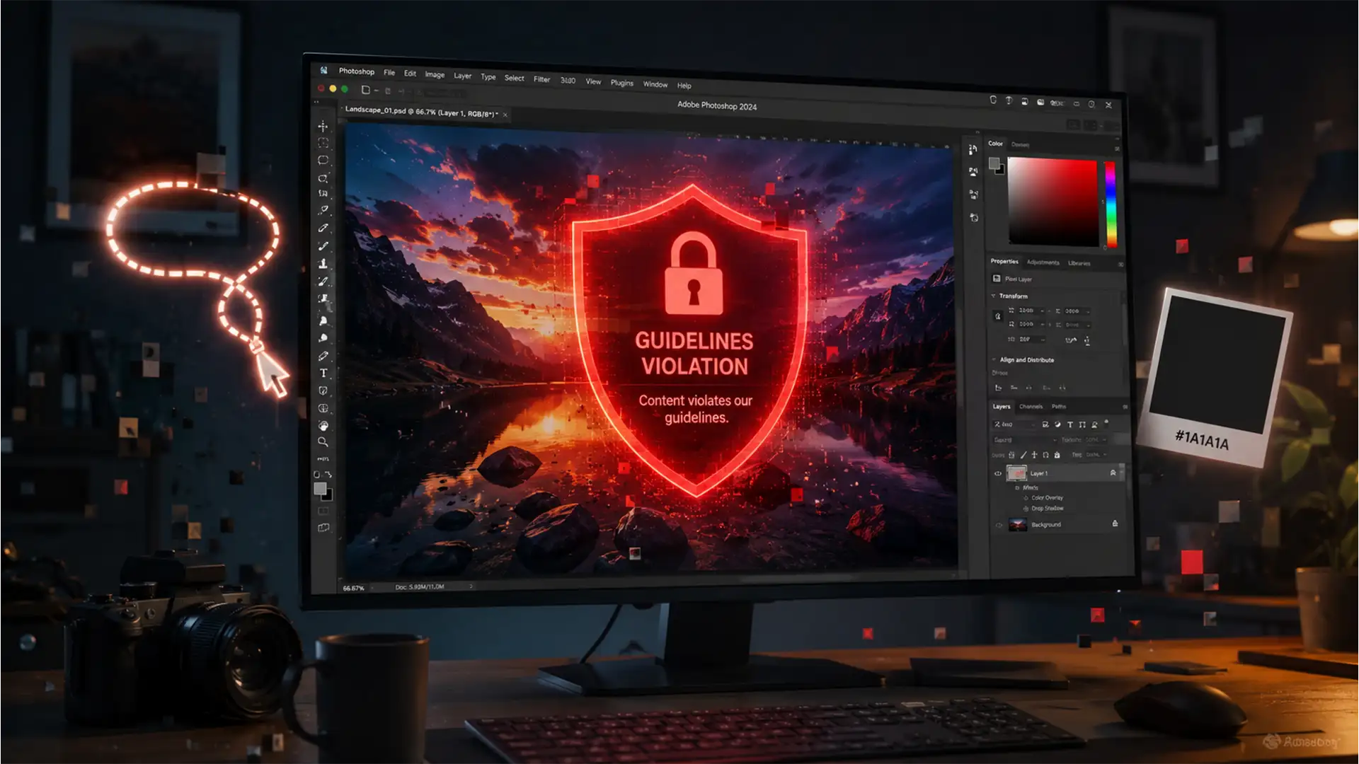 How to Bypass the ‘Guidelines Violation’ Error in Photoshop