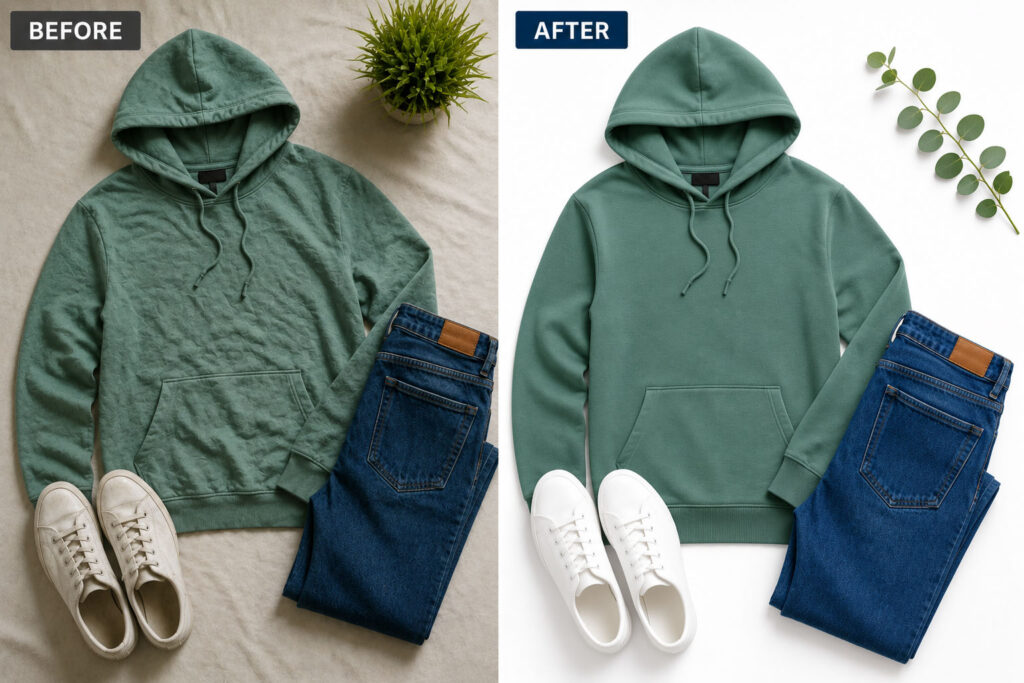 Flat Lay Clothing Photography Image 6